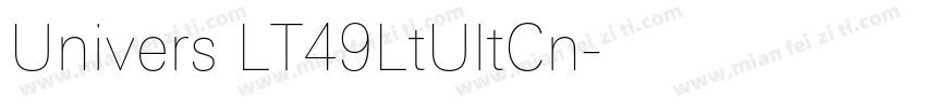 Univers LT49LtUltCn字体转换